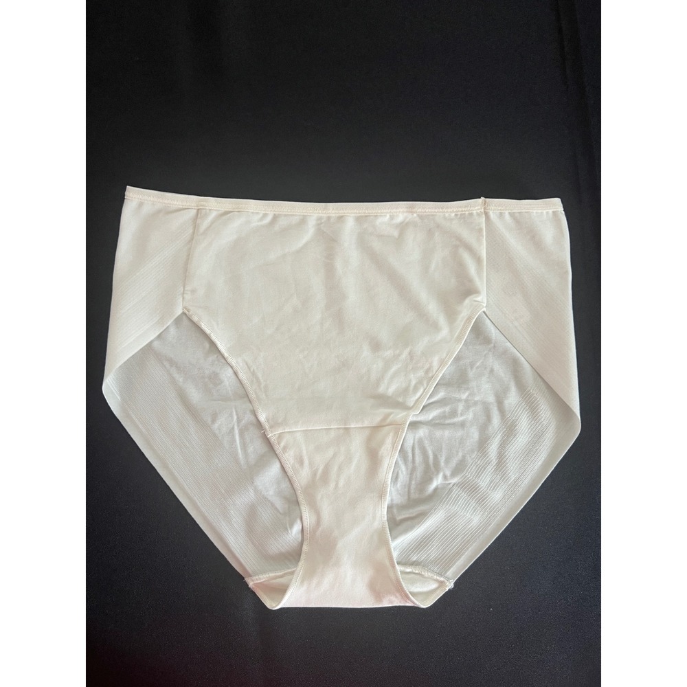 Soma Vanishing Edge Cotton High Leg Briefs Ivory White XL 570394534 NWT